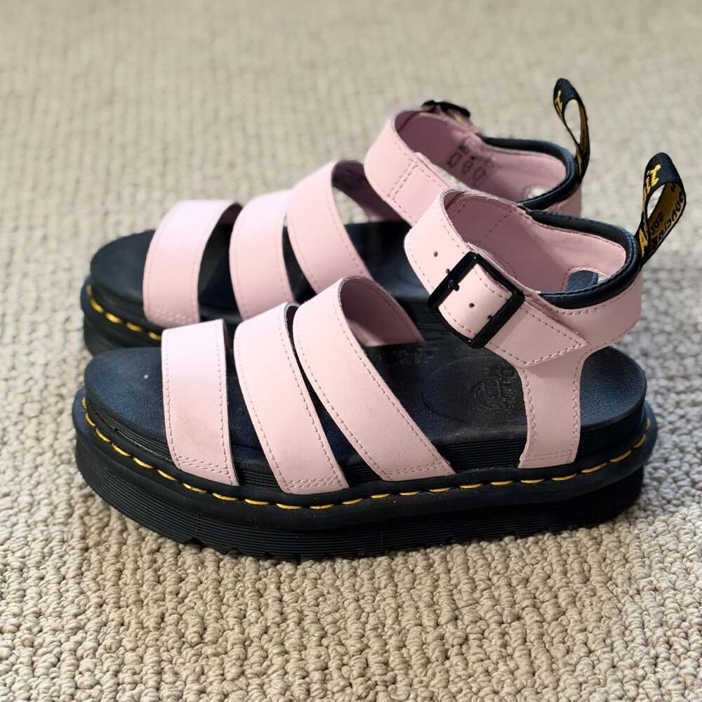 Dr. Martens Blaire Chalk Pink Leather Platform Sandal Women UK 3 US 5 EU 36